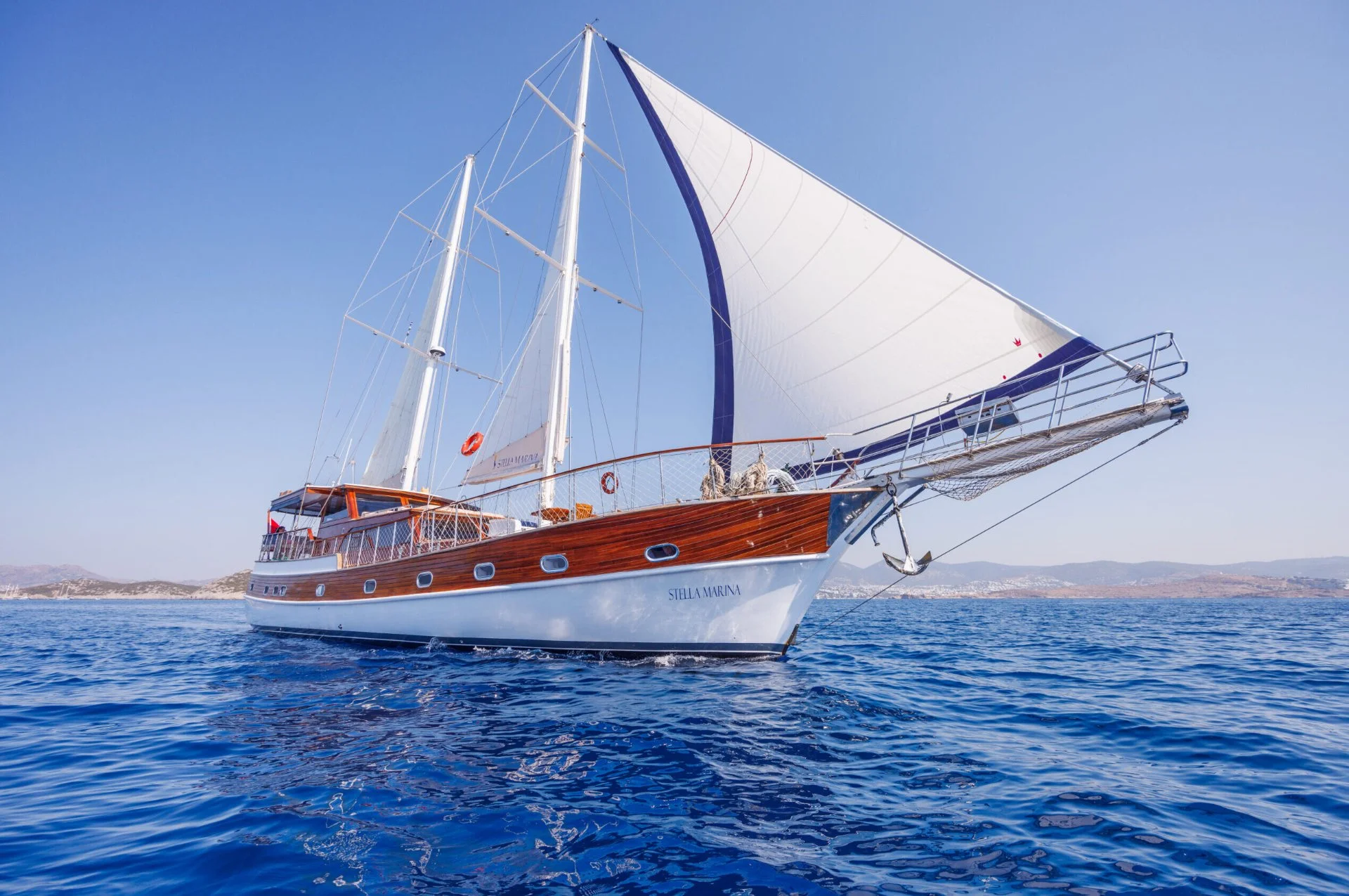 Wooden yacht